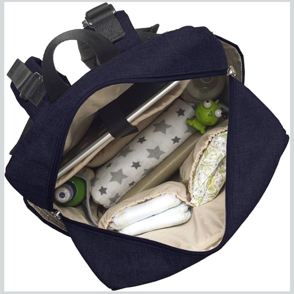 Babymel George Unisex Diaper Backpack in Grey - Picture 4 of 13